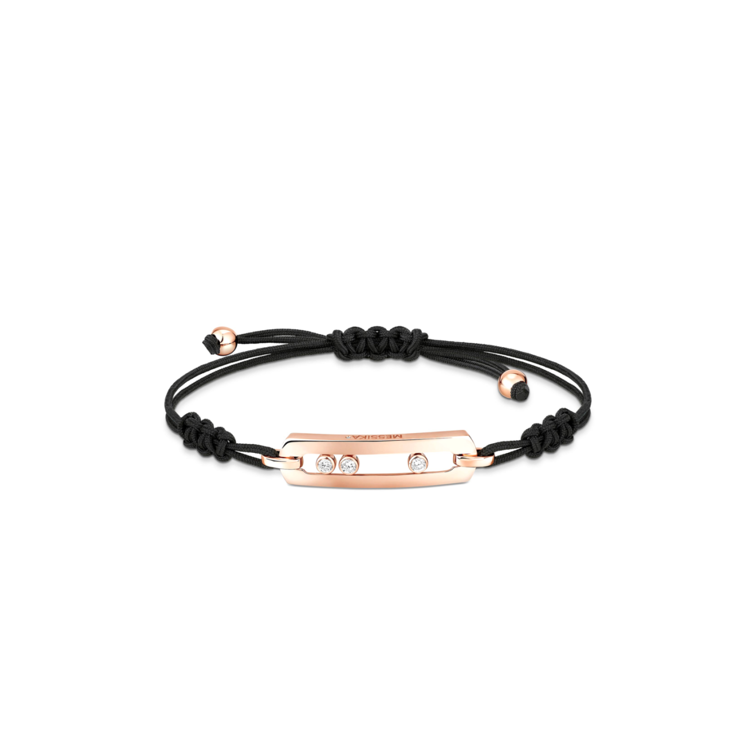 Mes1kaa move cord bracelet large pink gold d1am0nd bracelet 05311-pg